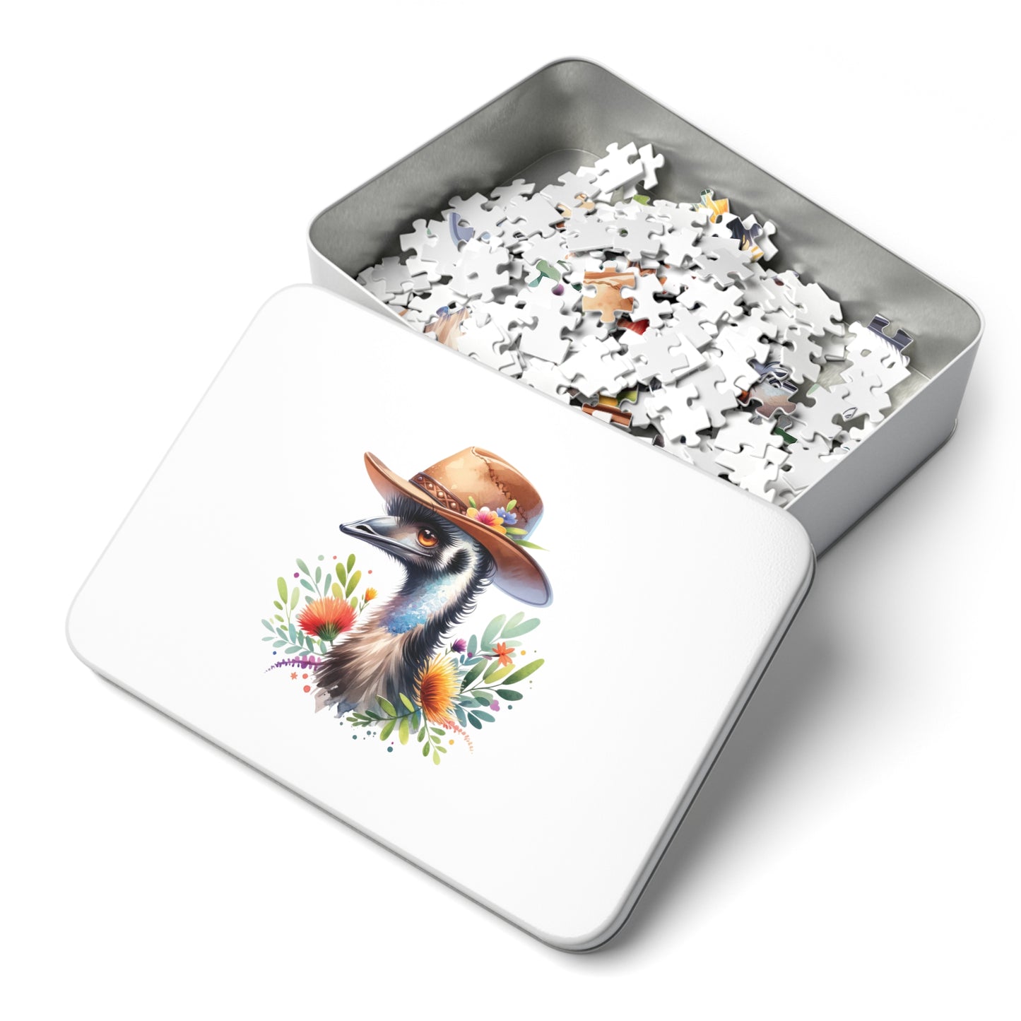 Jigsaw Puzzle in Tin, Australian Animals, Emu, Personalised/Non-Personalised, awd-1322 (30, 110, 252, 500,1000-Piece)