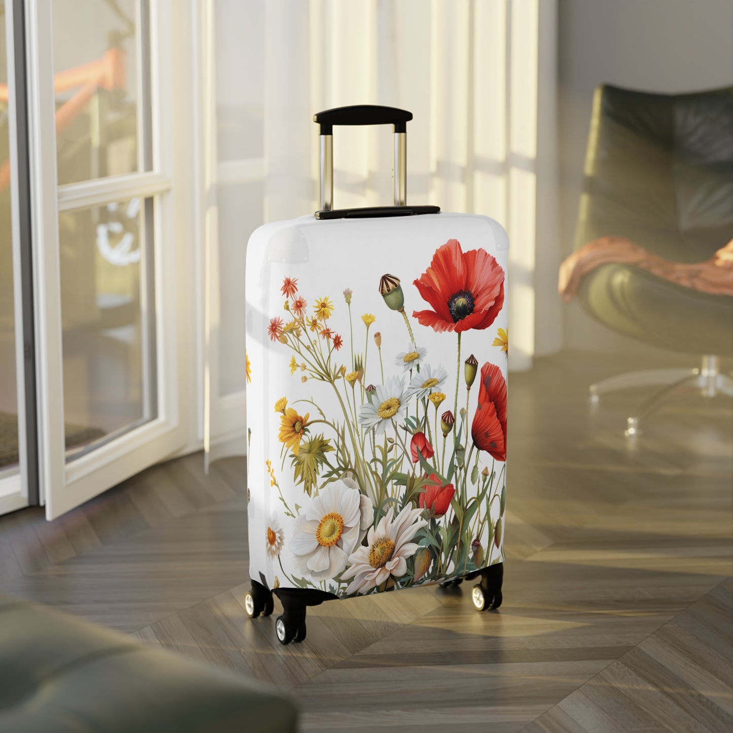 Luggage Cover, Floral, Wildflowers, awd-3043