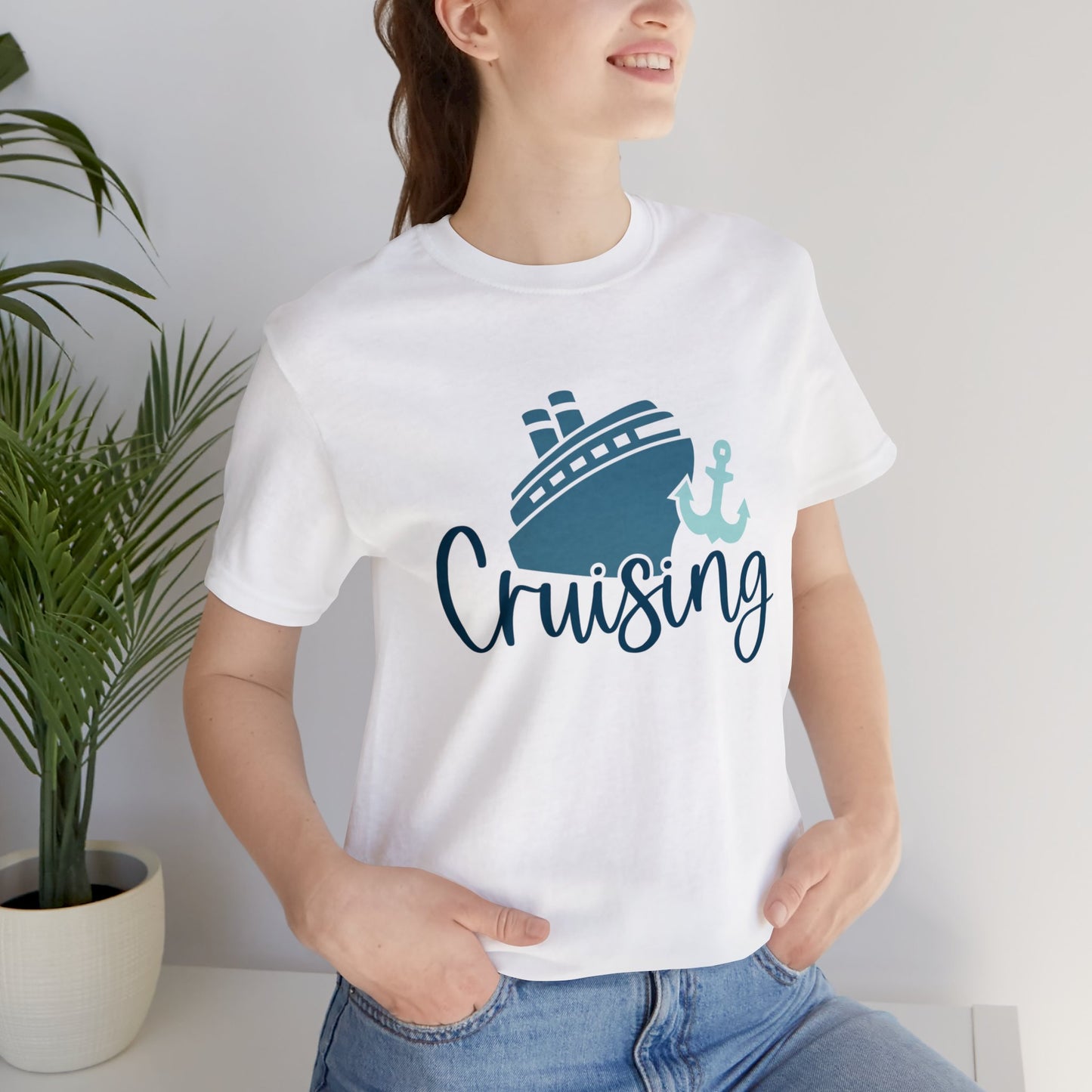 Unisex Adults Jersey Short Sleeve Tee, Cruise Tee, Cruising, 100% Cotton, Light Fabric 142 g/m²