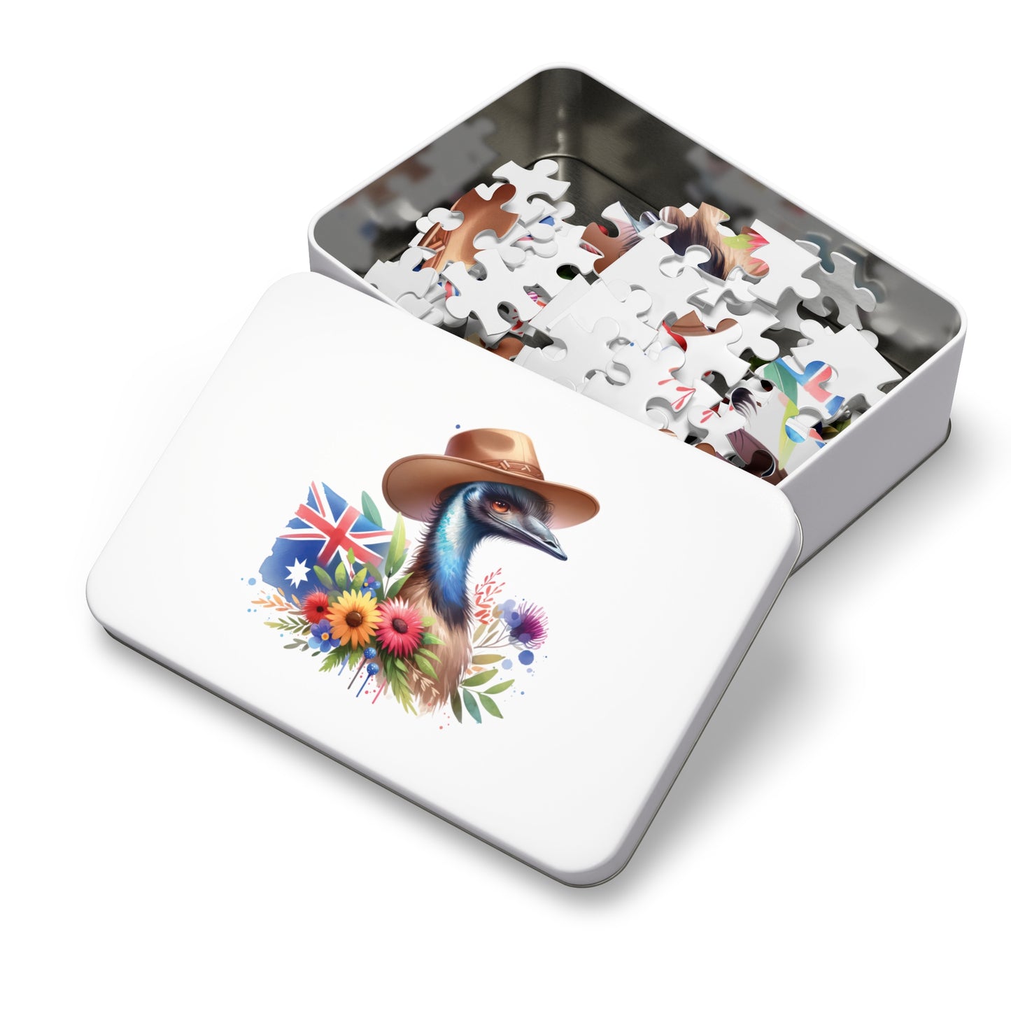 Jigsaw Puzzle in Tin, Australian Animals, Emu, Personalised/Non-Personalised, awd-1321 (30, 110, 252, 500,1000-Piece)