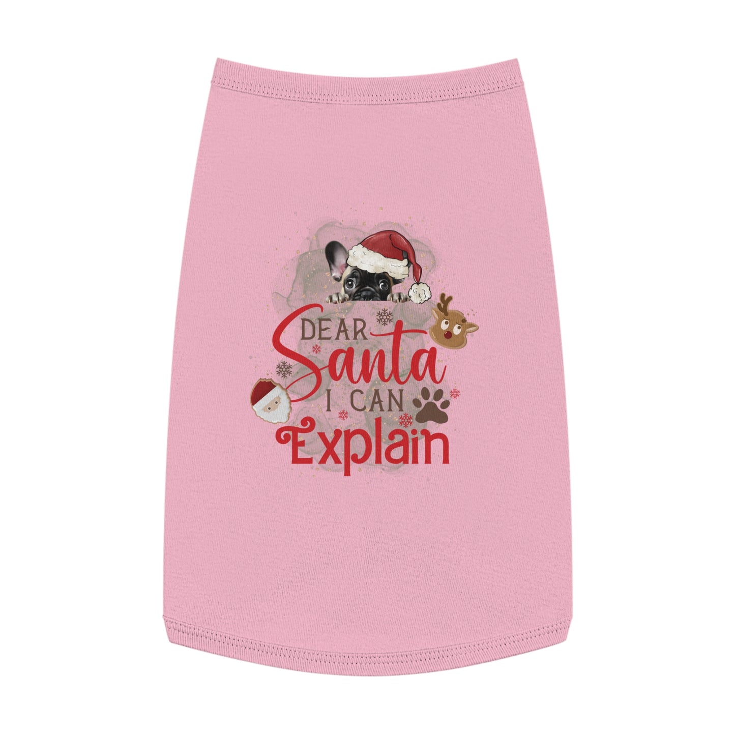 Pet Tank Top, Santa I Can Explain, Christmas Pet Tank Top