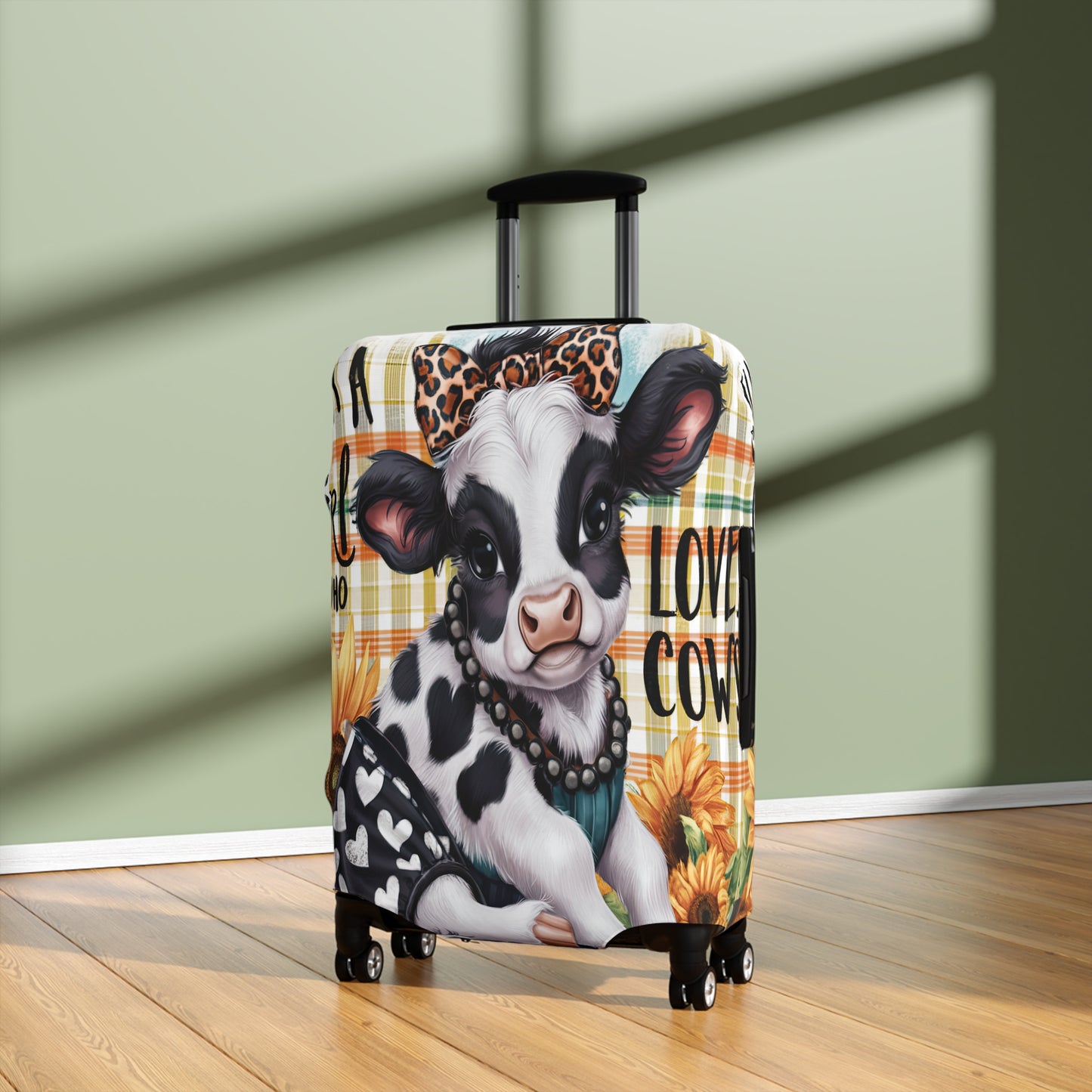 Luggage Cover, Just a Girl who Loves Cows, awd-3090