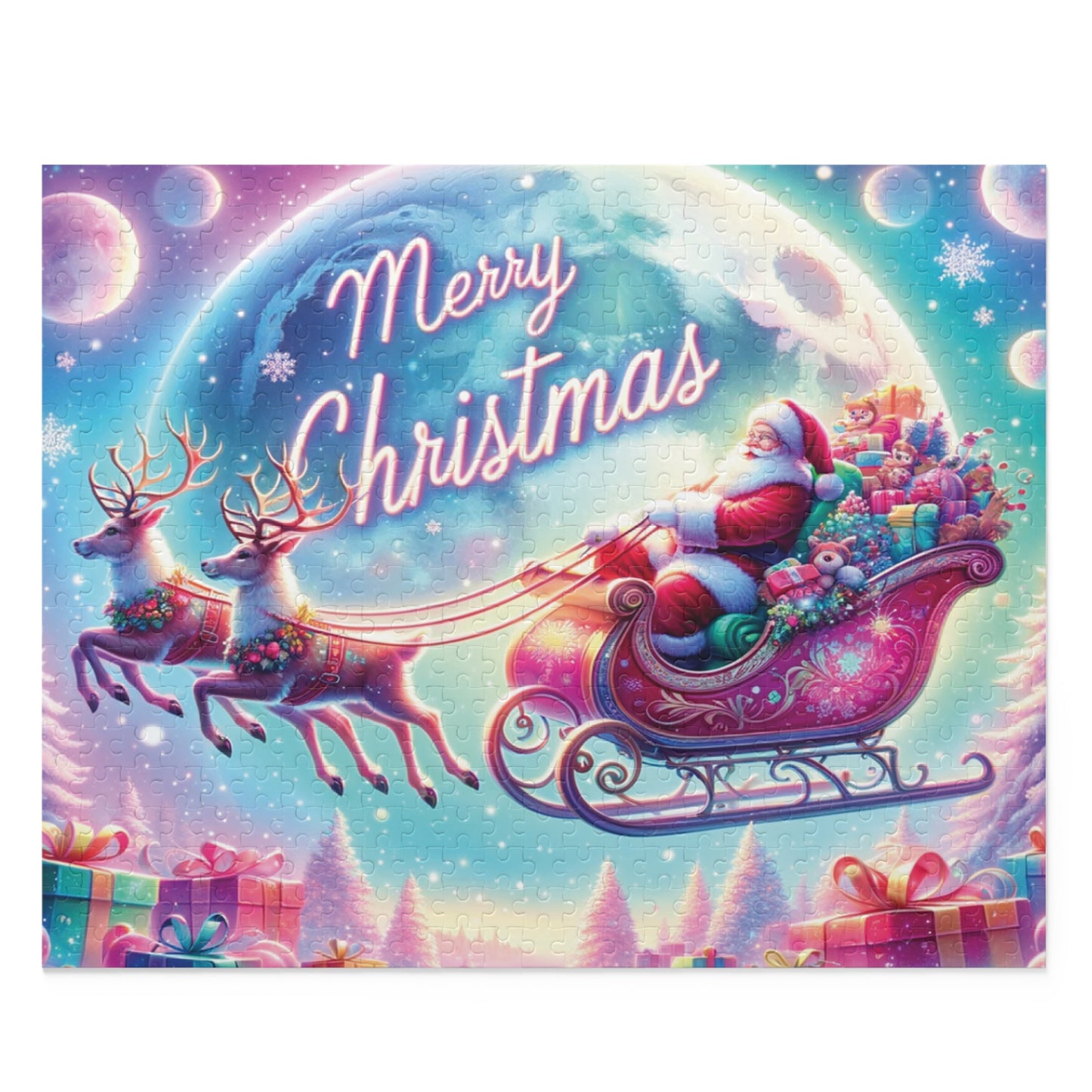 Personalised/Non-Personalised Puzzle, Christmas (120, 252, 500-Piece)