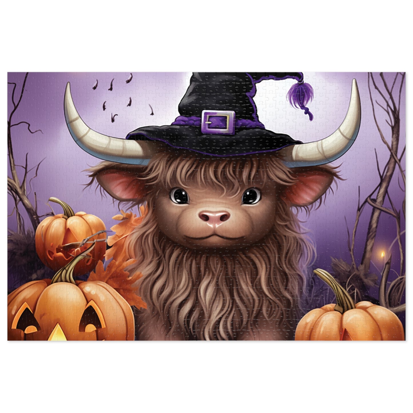 Jigsaw Puzzle, Highland Cow, Personalised/Non-Personalised (30, 110, 252, 500,1000-Piece)