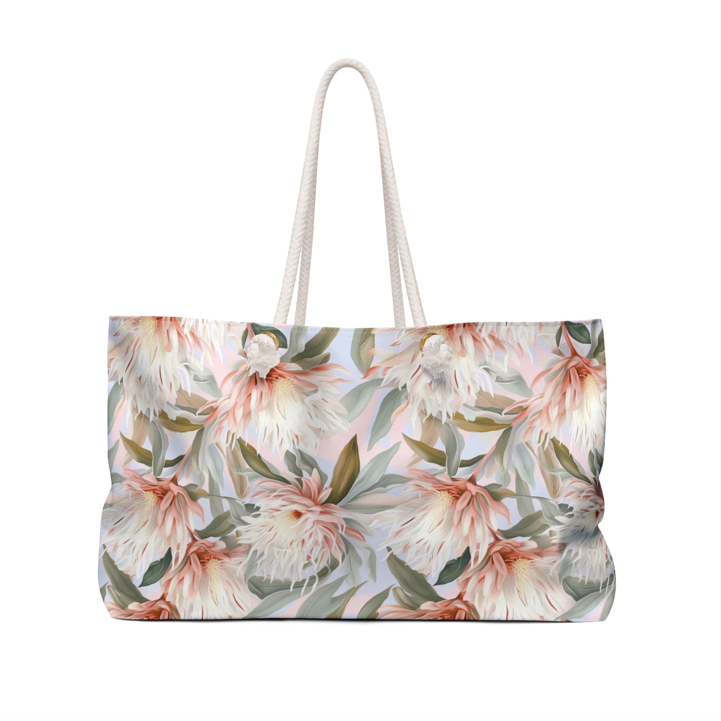 Personalised Weekender Bag, Australian Floral, Large Weekender Bag, Beach Bag, Book Bag