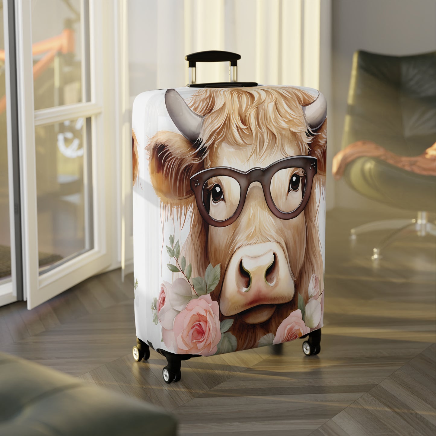 Luggage Cover, Highland Cow, awd-009