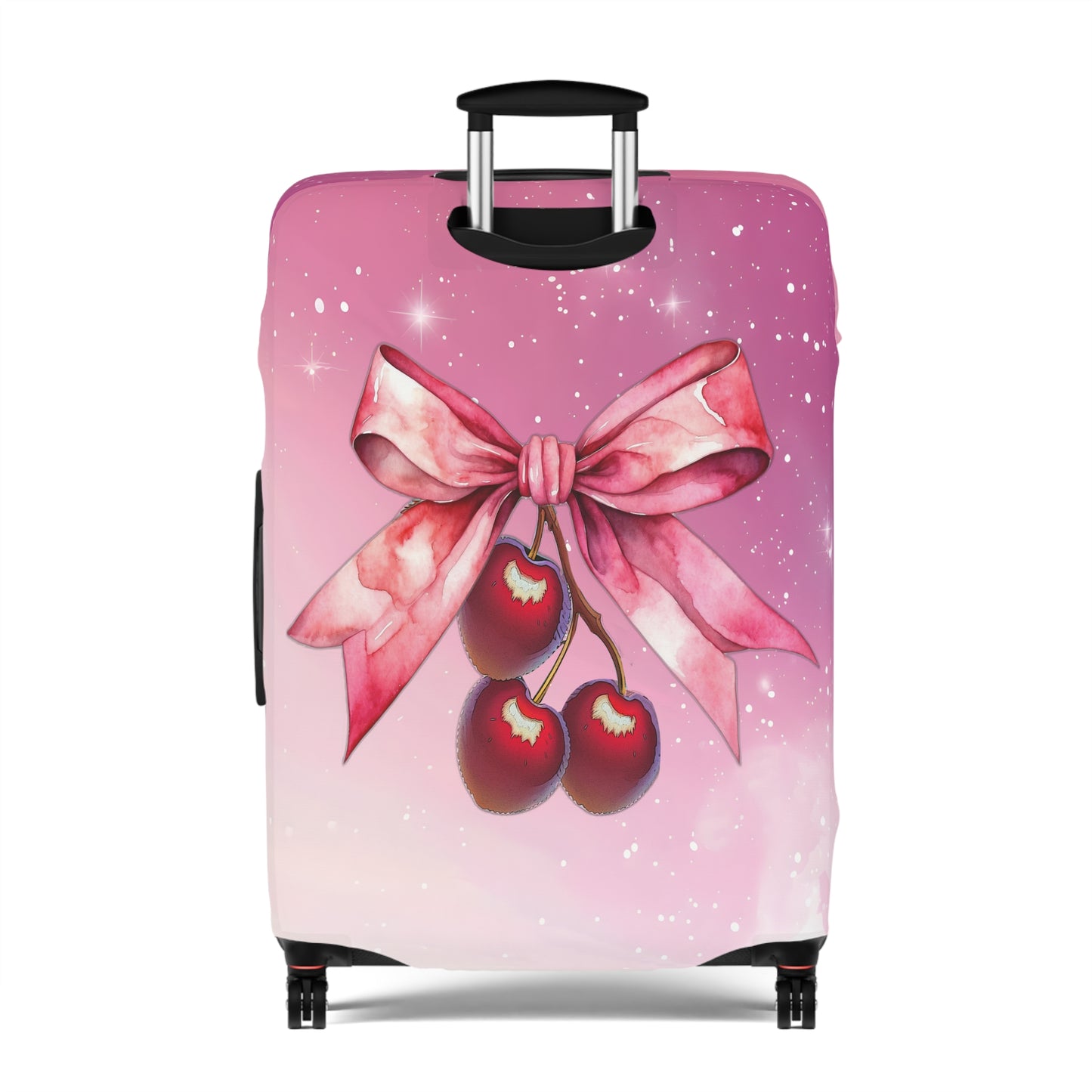 Luggage Cover, Rockabilly, Coquette, Cherries and Ribbon, awd-2514