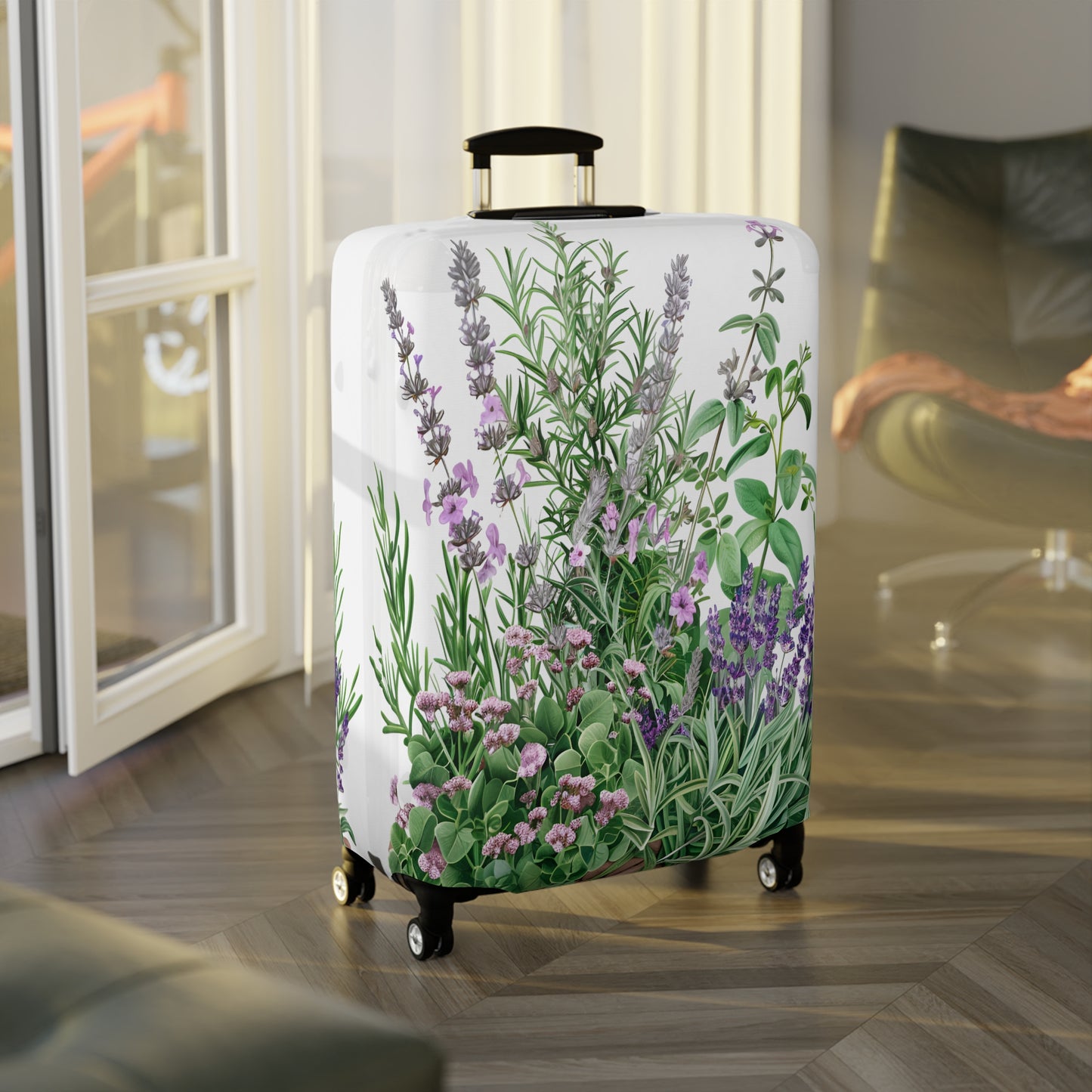 Luggage Cover, Floral, Lavender, awd-3039