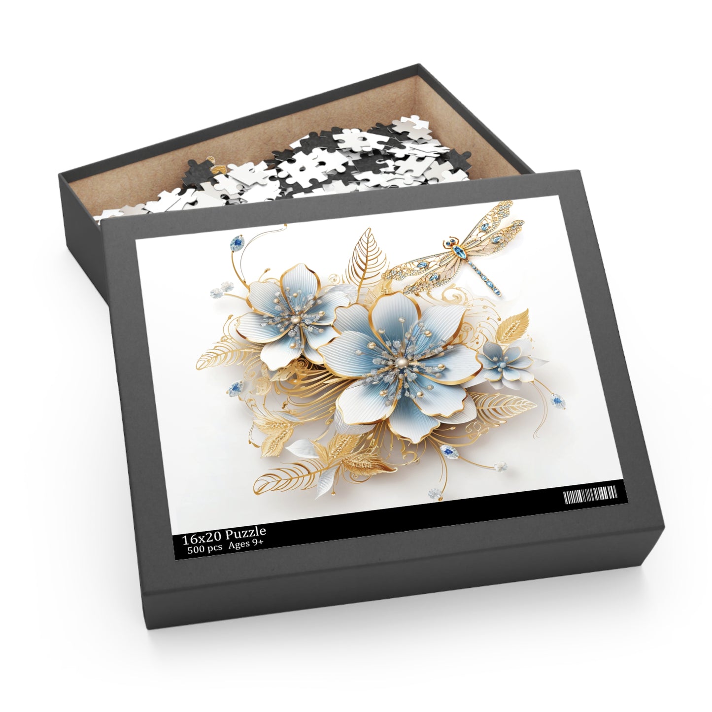 Personalised/Non-Personalised Puzzle, Floral (120, 252, 500-Piece)