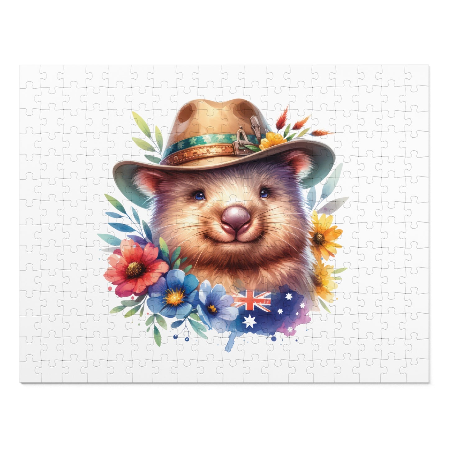 Jigsaw Puzzle in Tin, Australian Animals, Wombat, Personalised/Non-Personalised, awd-1320 (30, 110, 252, 500,1000-Piece)