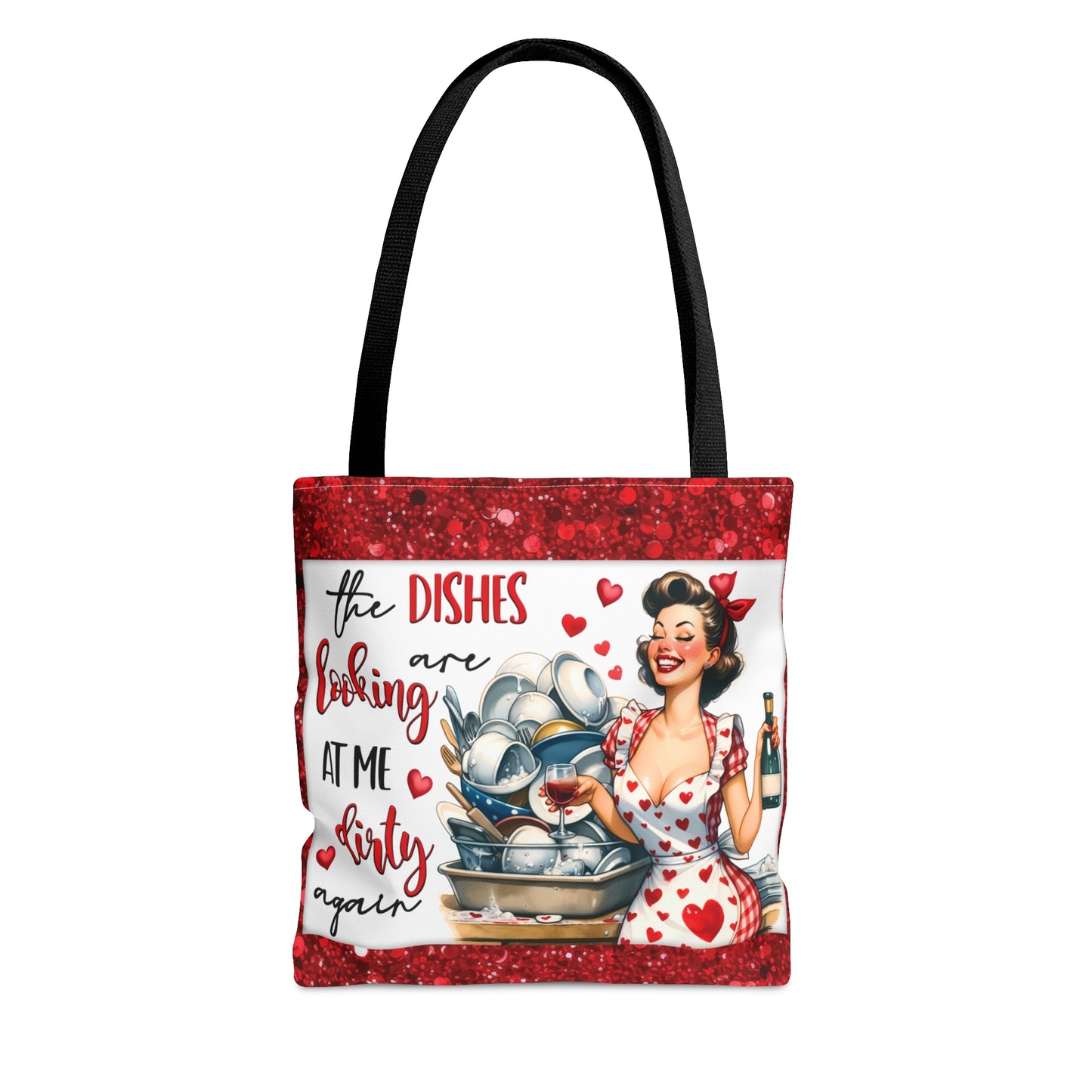 Tote Bag, Retro, The Dishes are looking at me Dirty again