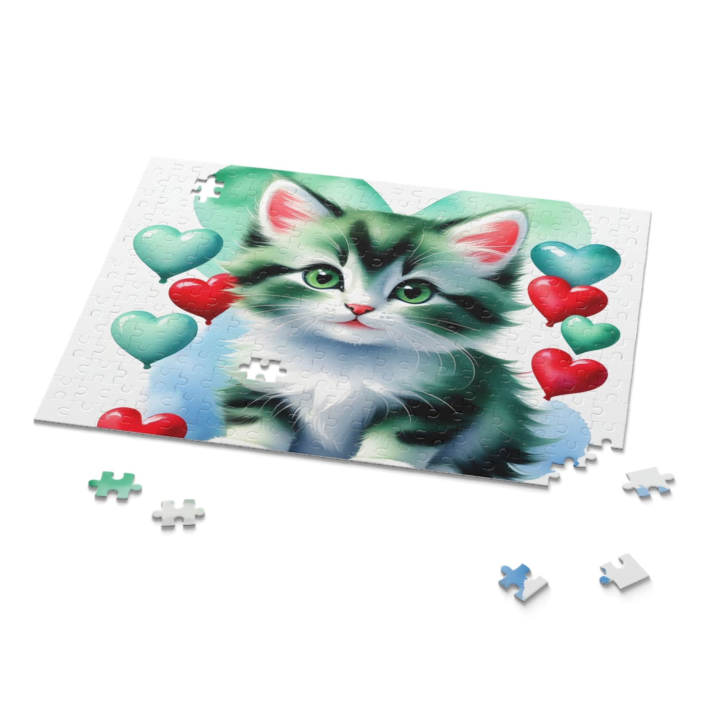 Personalised/Non-Personalised Puzzle, Cat (120, 252, 500-Piece)