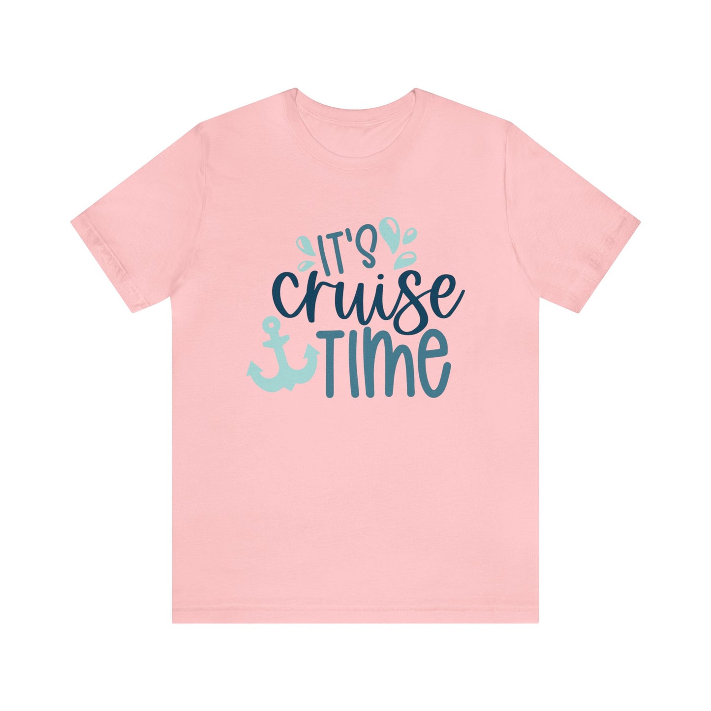 Unisex Adults Jersey Short Sleeve Tee, Cruise Tee, It's Cruise Time, 100% Cotton, Light Fabric 142 g/m²