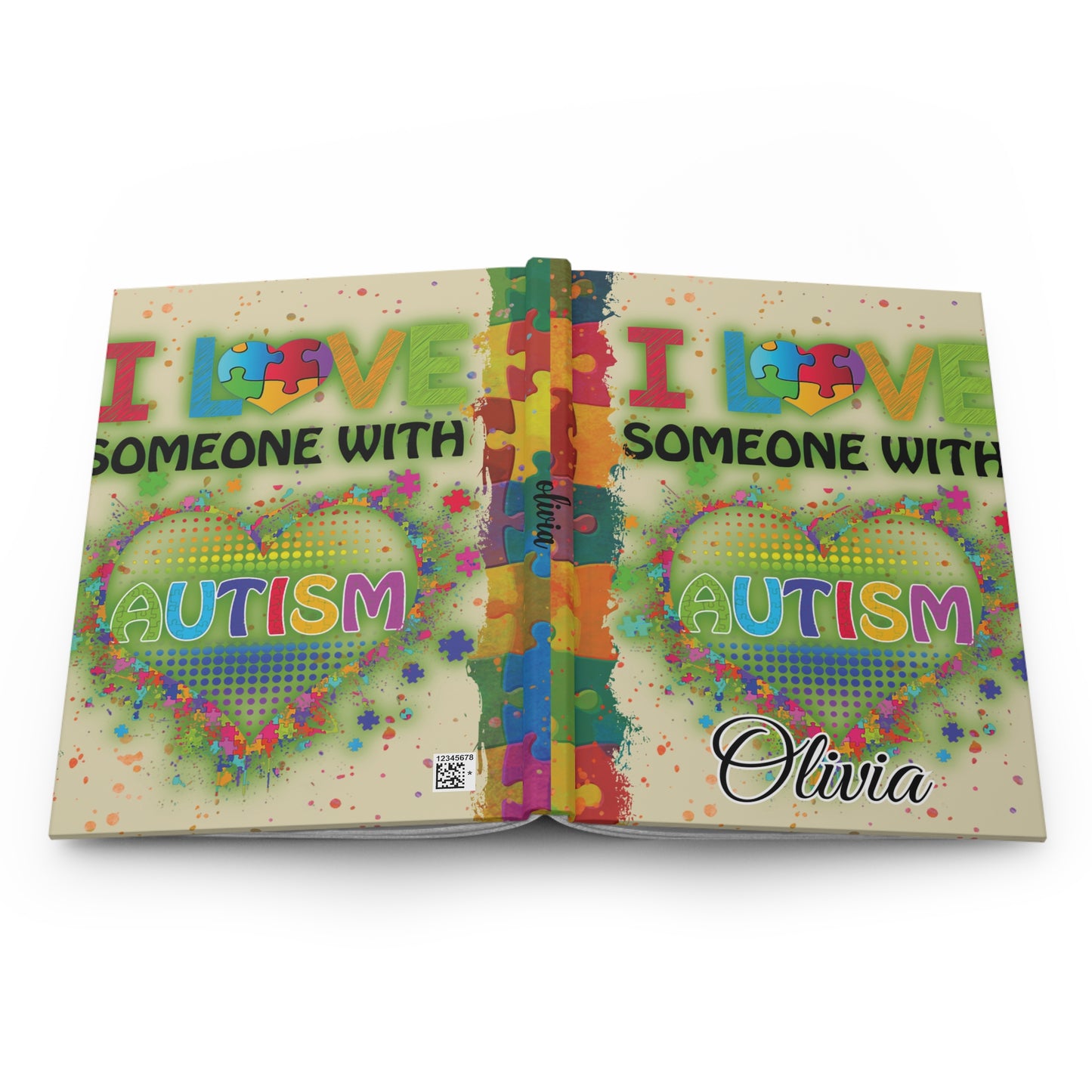 Personalised Hardcover Journal Matte, I Love Someone who has Autism, awd-1459