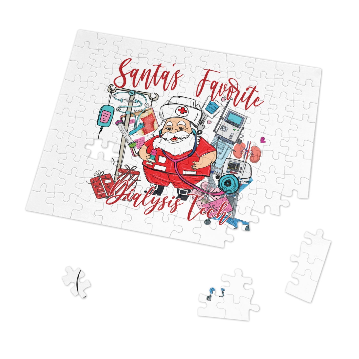 Jigsaw Puzzle, Santa's Favorite Dialysis Tech, Personalised/Non-Personalised (30, 110, 252, 500,1000-Piece)