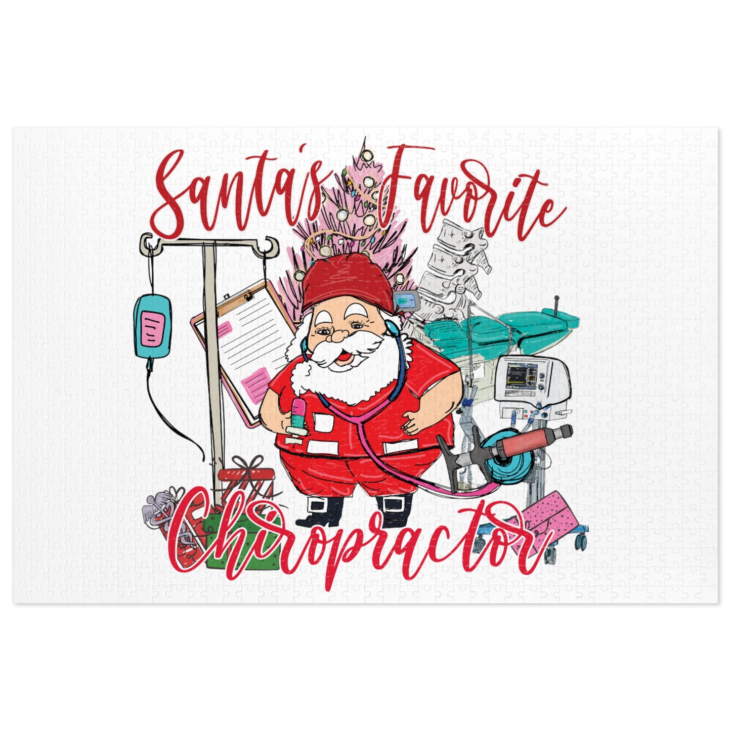 Puzzle, Santa's Favorite Chiropractor, Personalised/Non-Personalised (30, 110, 252, 500,1000-Piece)