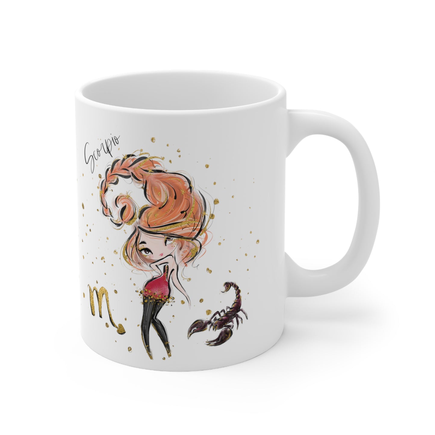 Personalised/Non Personalised Zodiac Sign, Scorpio, Ceramic Mug 11oz