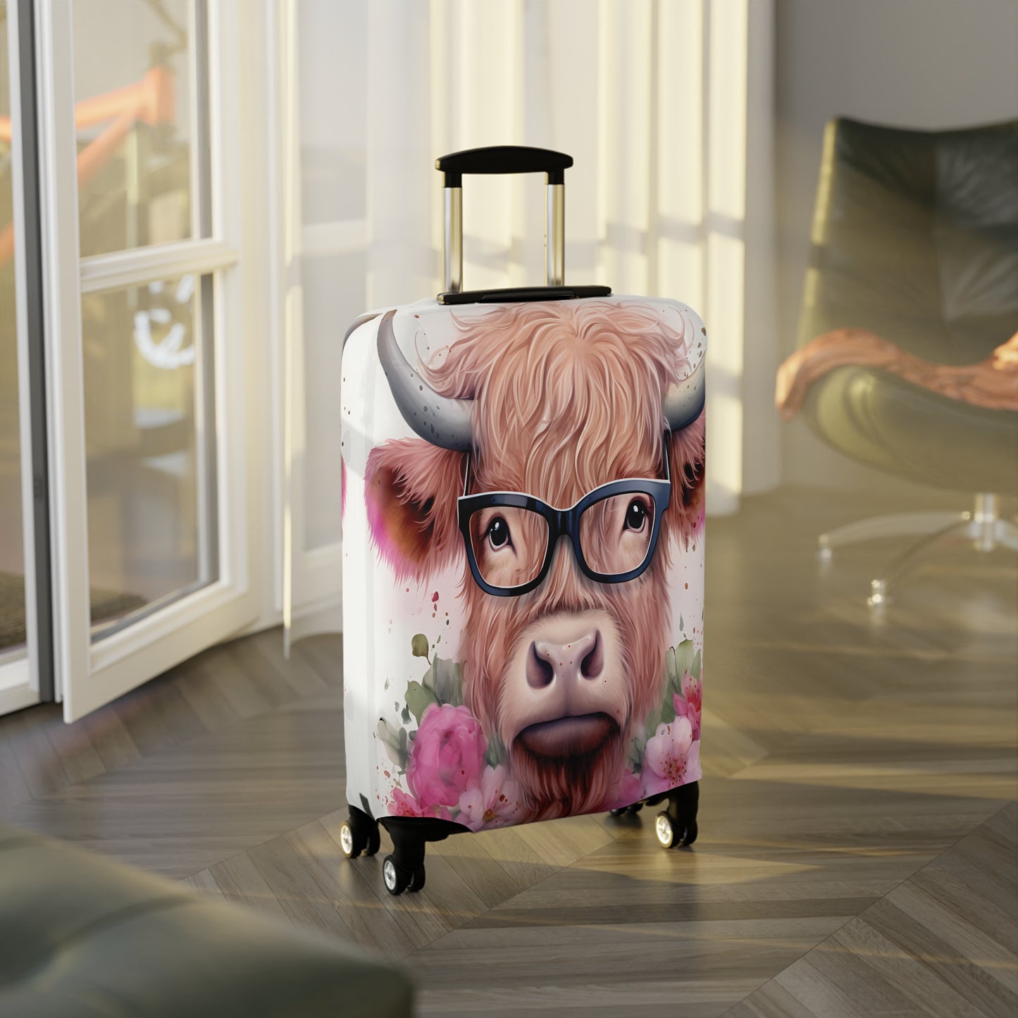 Luggage Cover, Highland Cow, awd-017