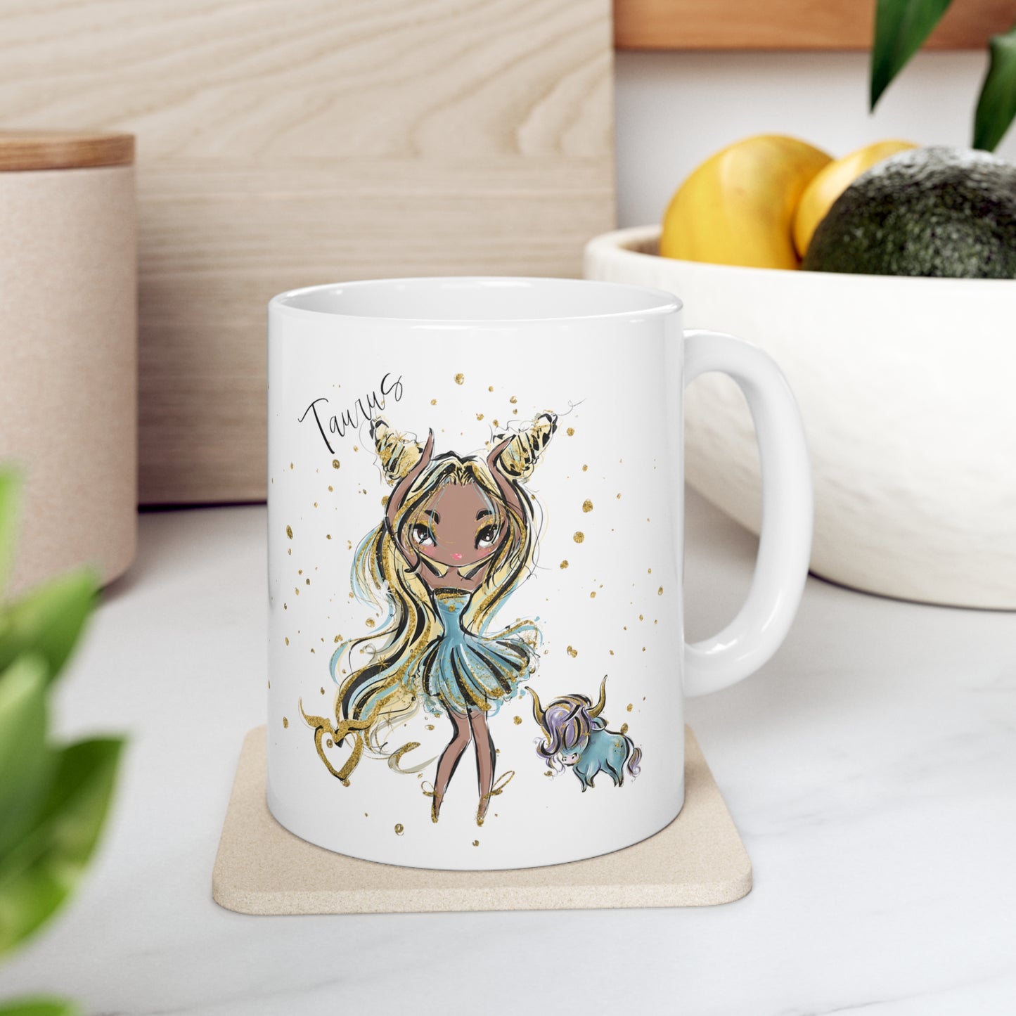 Zodiac Sign, Taurus, Ceramic Mug 11oz