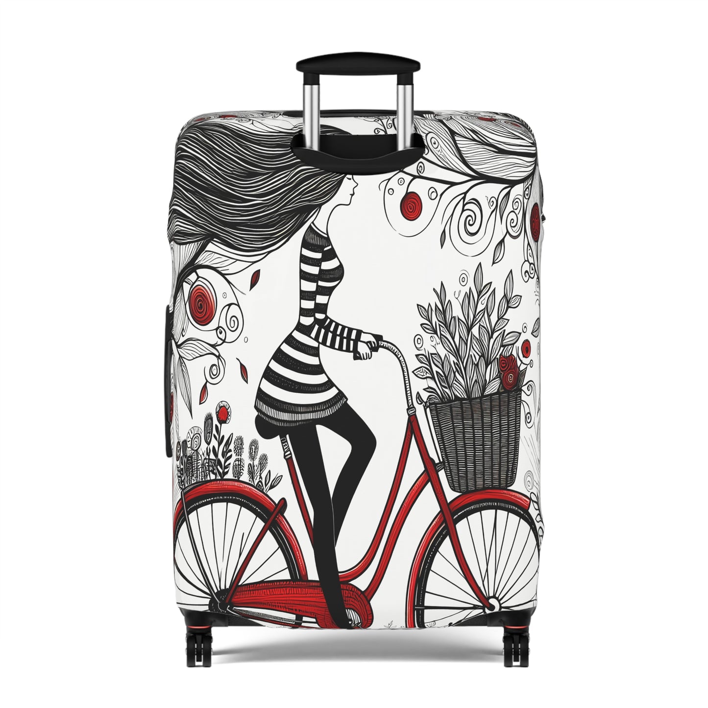 Luggage Cover, Girl on Bike, awd-3022