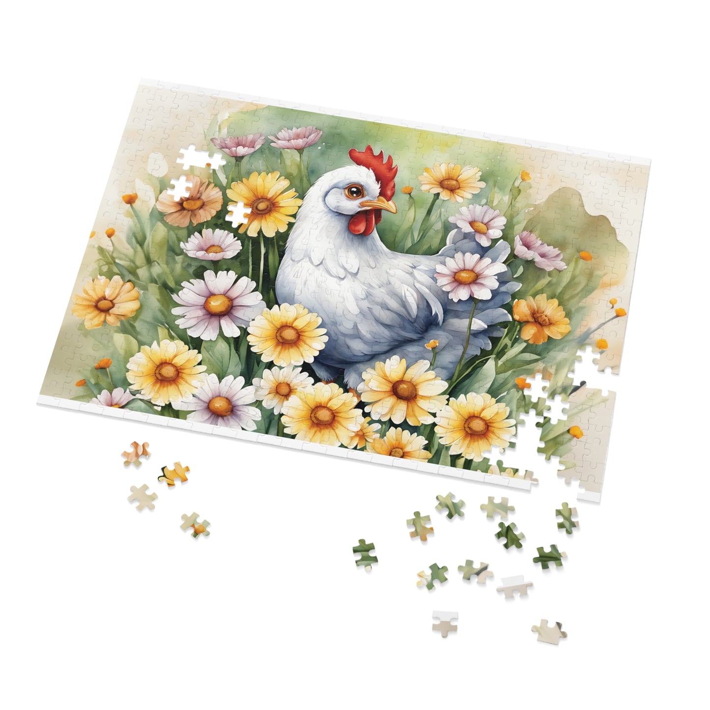 Jigsaw Puzzle, Western, Chicken, Personalised/Non-Personalised (30, 110, 252, 500,1000-Piece)