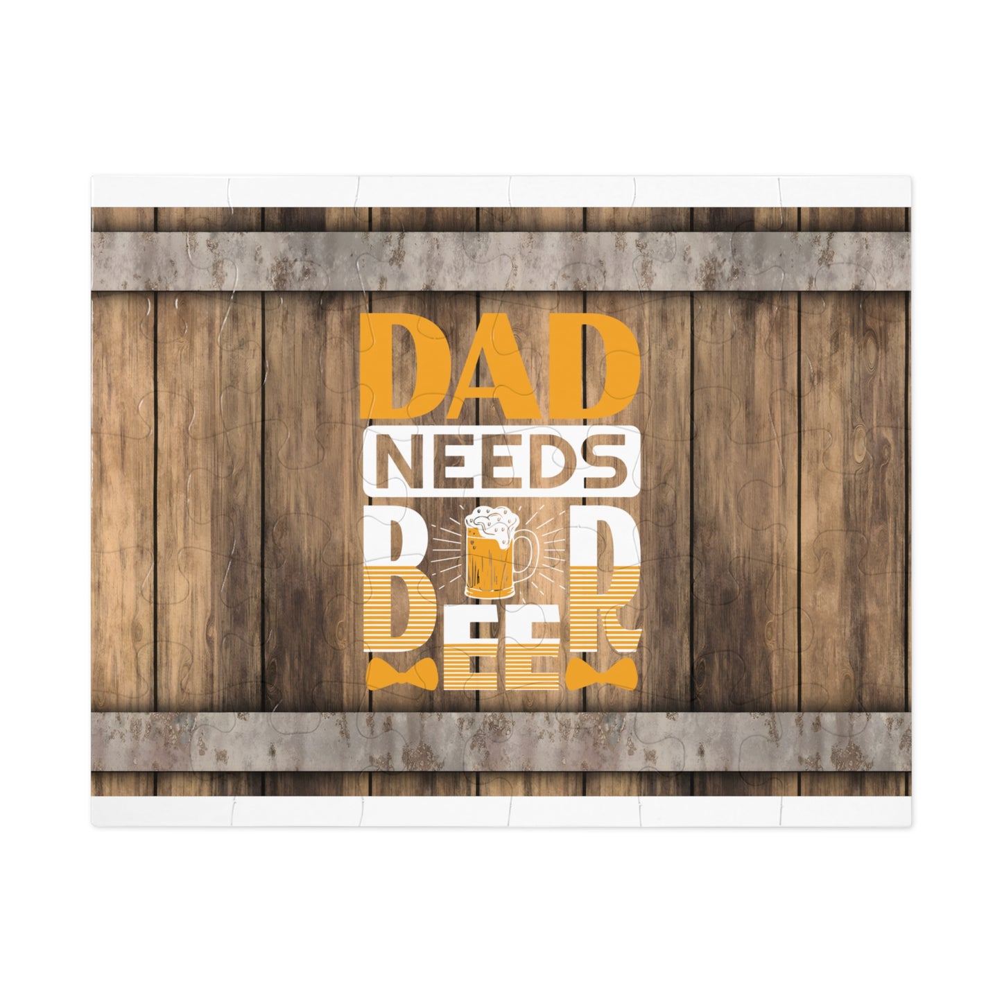 Puzzle, Dad, Dad Needs Beer, Personalised/Non-Personalised (30, 110, 252, 500,1000-Piece) awd-565