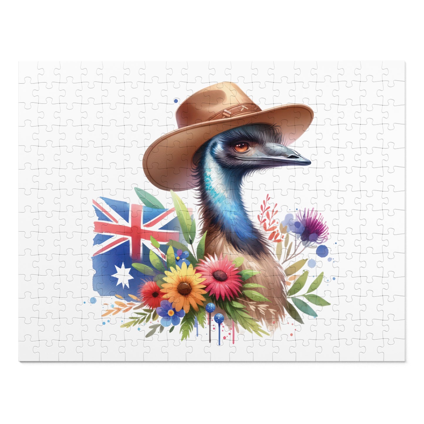 Jigsaw Puzzle in Tin, Australian Animals, Emu, Personalised/Non-Personalised, awd-1321 (30, 110, 252, 500,1000-Piece)