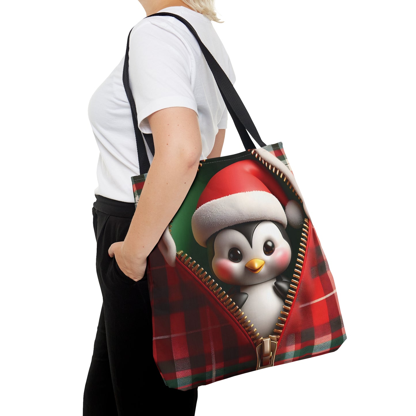 Tote Bag, Christmas, Penguin