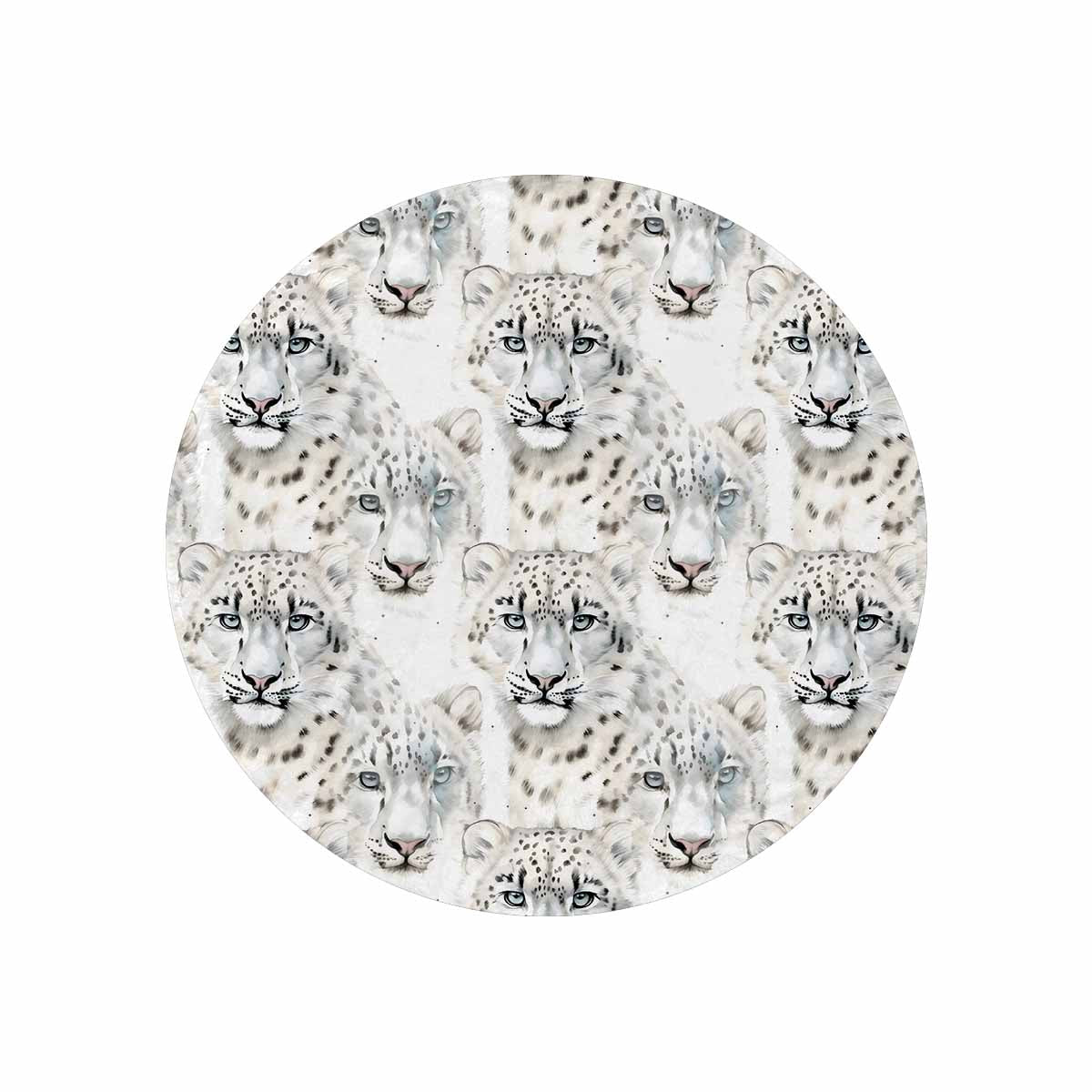 Leopard  Circular Micro Fleece Blanket 47"