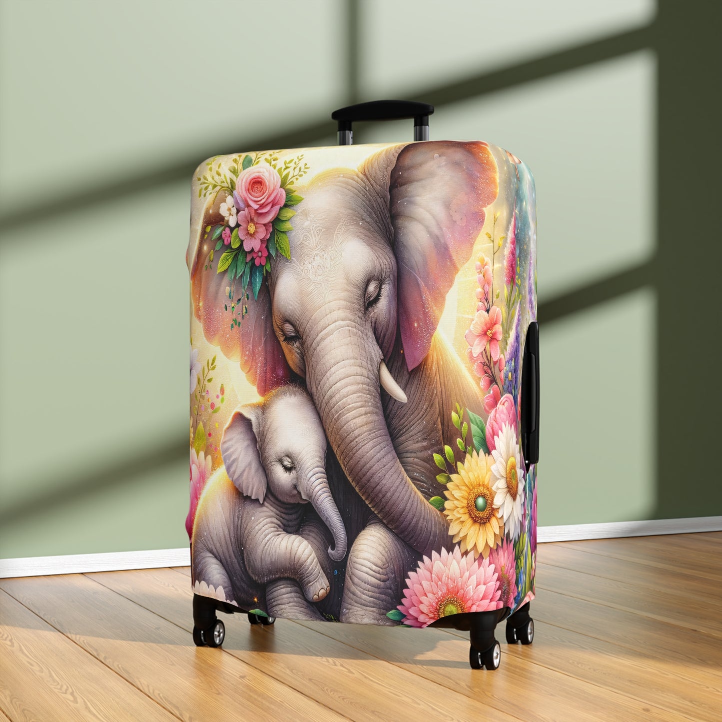 Luggage Cover, Elephant and Baby awd-1740