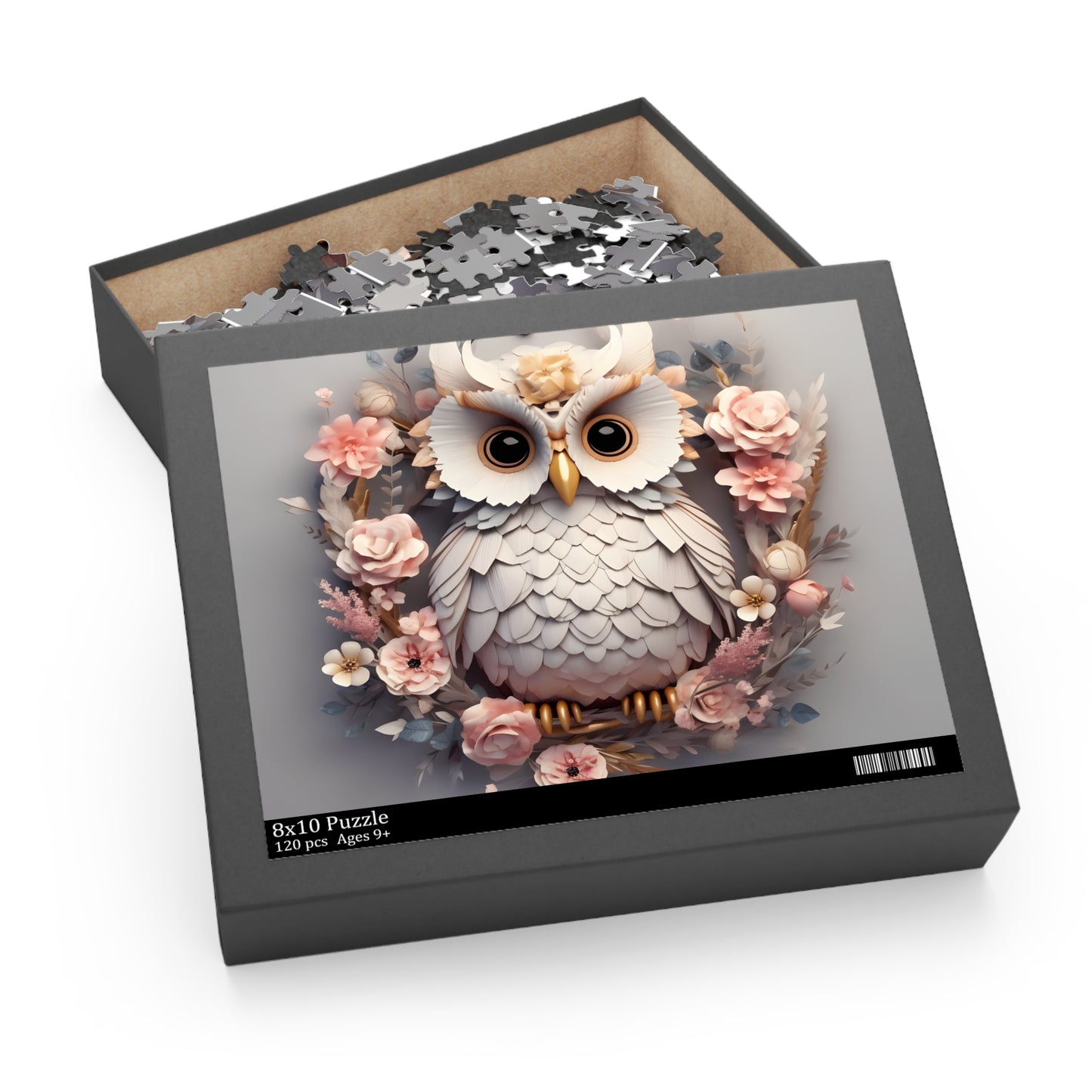 Personalised/Non-Personalised Puzzle, Owl (120, 252, 500-Piece)