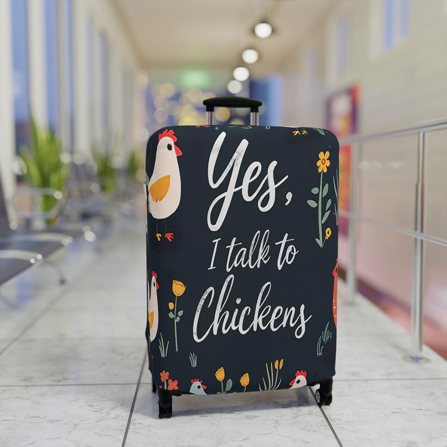 Luggage Cover, Yes I talk to Chickens, awd-1678