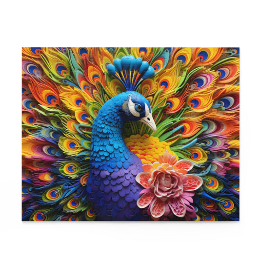 Personalised/Non-Personalised Puzzle, Peacock (120, 252, 500-Piece)