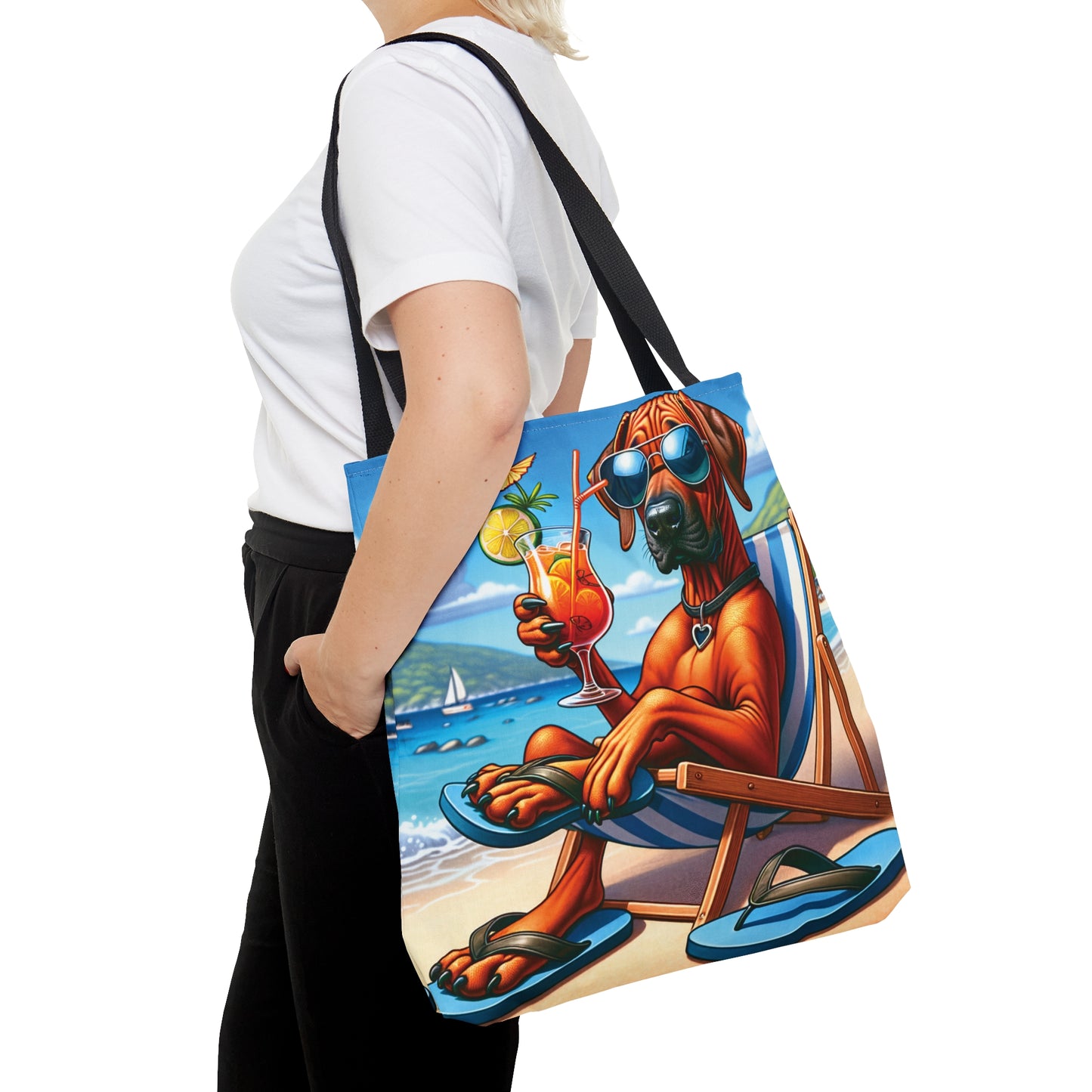 Tote Bag, Dog on Beach, Rhodesian Ridgeback, Tote bag, awd-1239