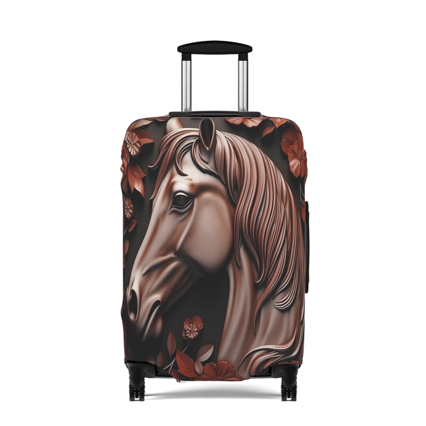 Luggage Cover, Horse, 3D with Flowers, awd-1800