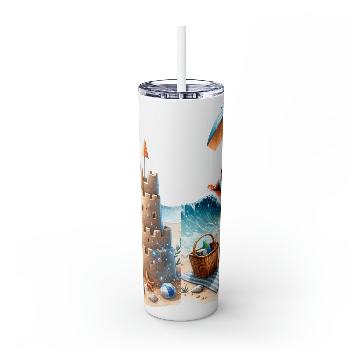 Skinny Tumbler with Straw, 20oz, Australian Animal, Quokka, awd-1325