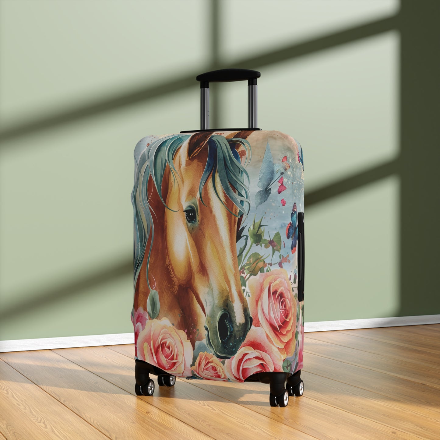 Luggage Cover, Country and Western, Boho Floral Horse, awd-1720