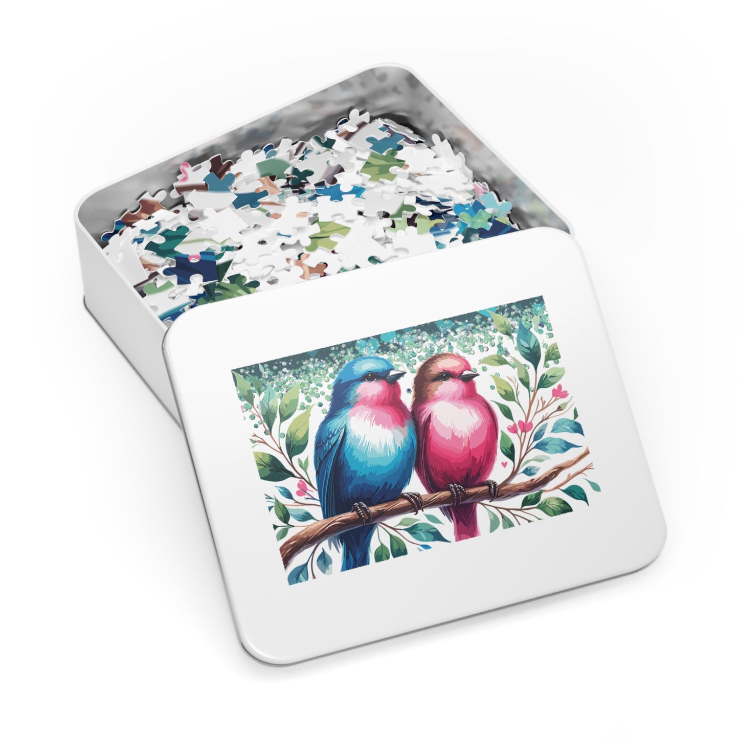 Puzzle, Love Birds, Personalised/Non-Personalised (30, 110, 252, 500,1000-Piece) awd-640