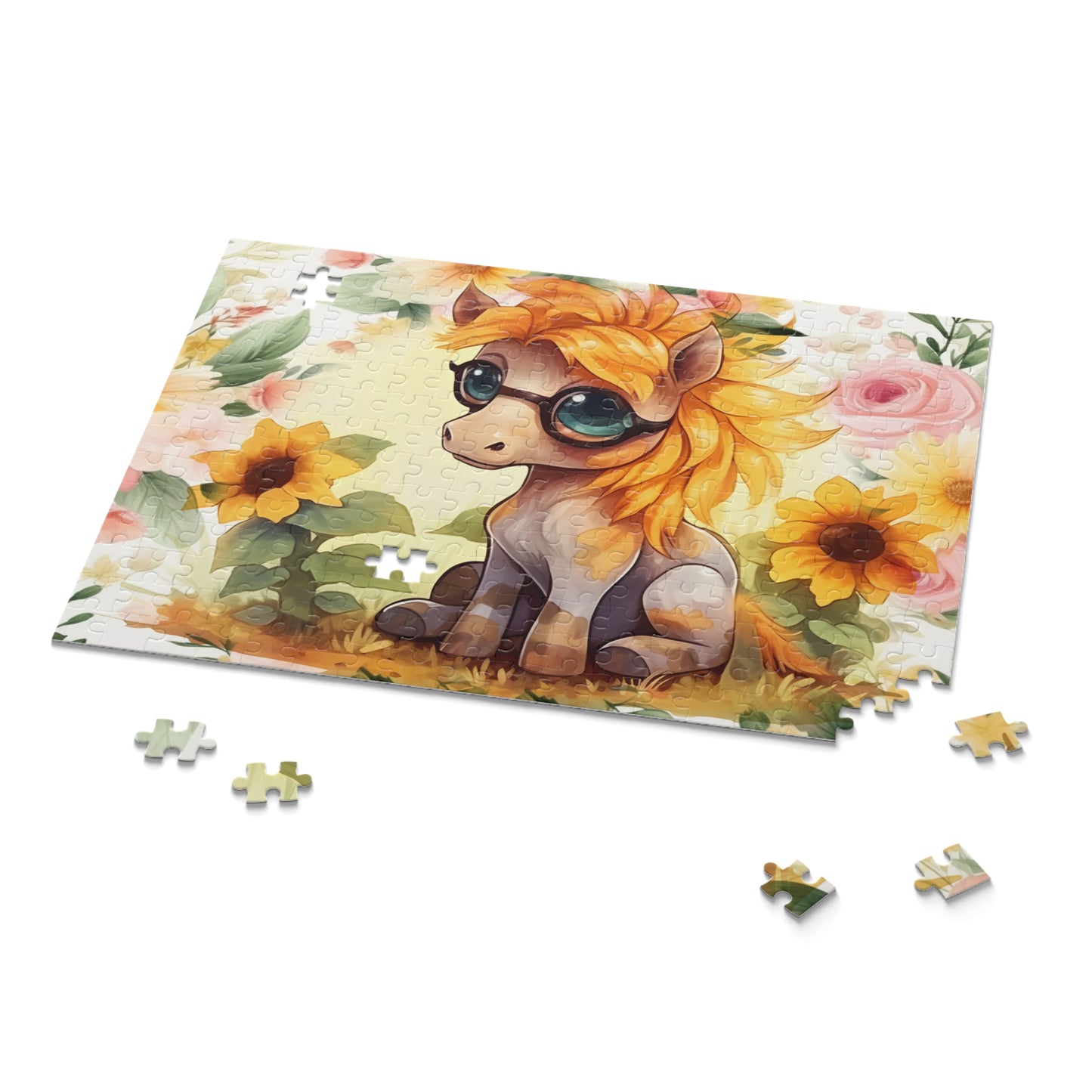 Puzzle, Donkey, Sunflowers (120, 252, 500-Piece) awd-656