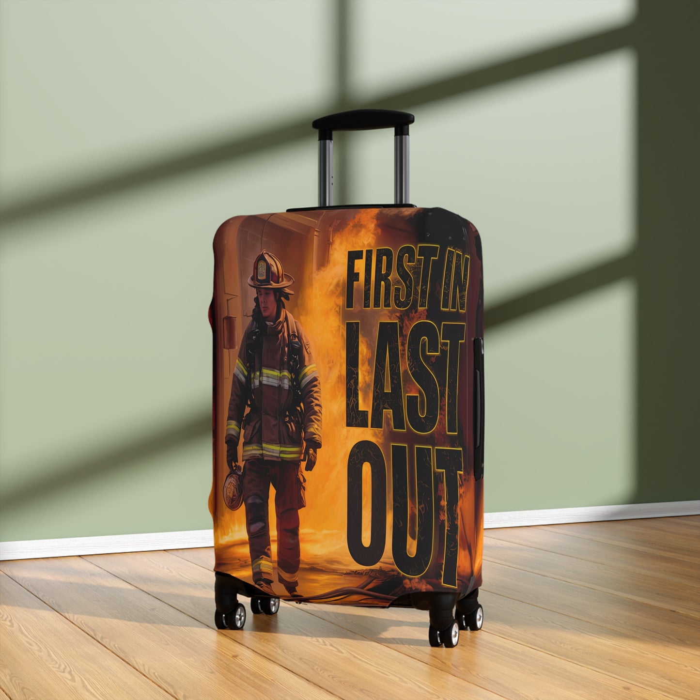 Luggage Cover, Fireman, First in Last Out, awd-1669