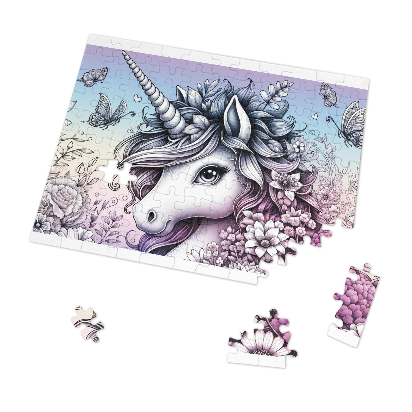 Jigsaw Puzzle, Unicorn, Personalised/Non-Personalised (30, 110, 252, 500,1000-Piece)