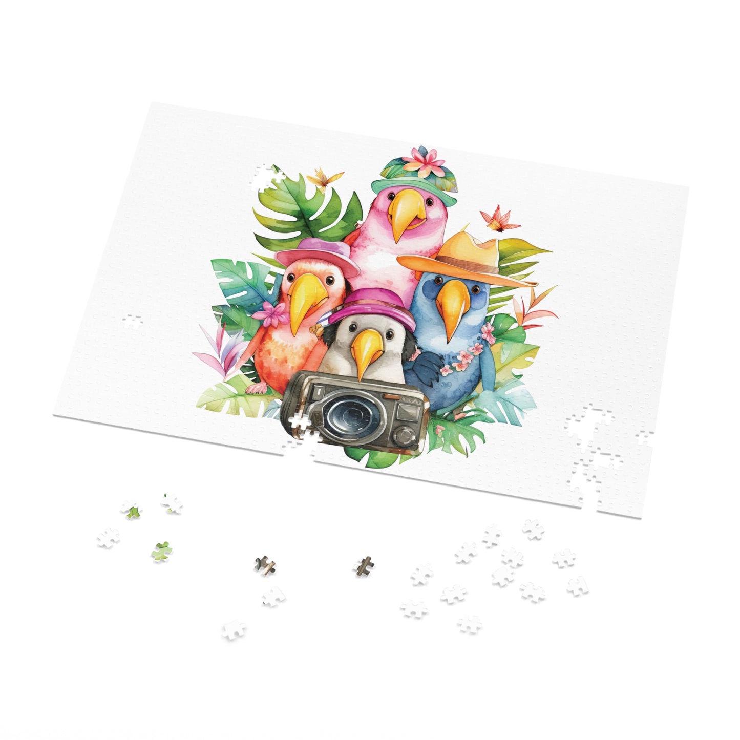 Jigsaw Puzzle, Parrots, Personalised/Non-Personalised (30, 110, 252, 500,1000-Piece)