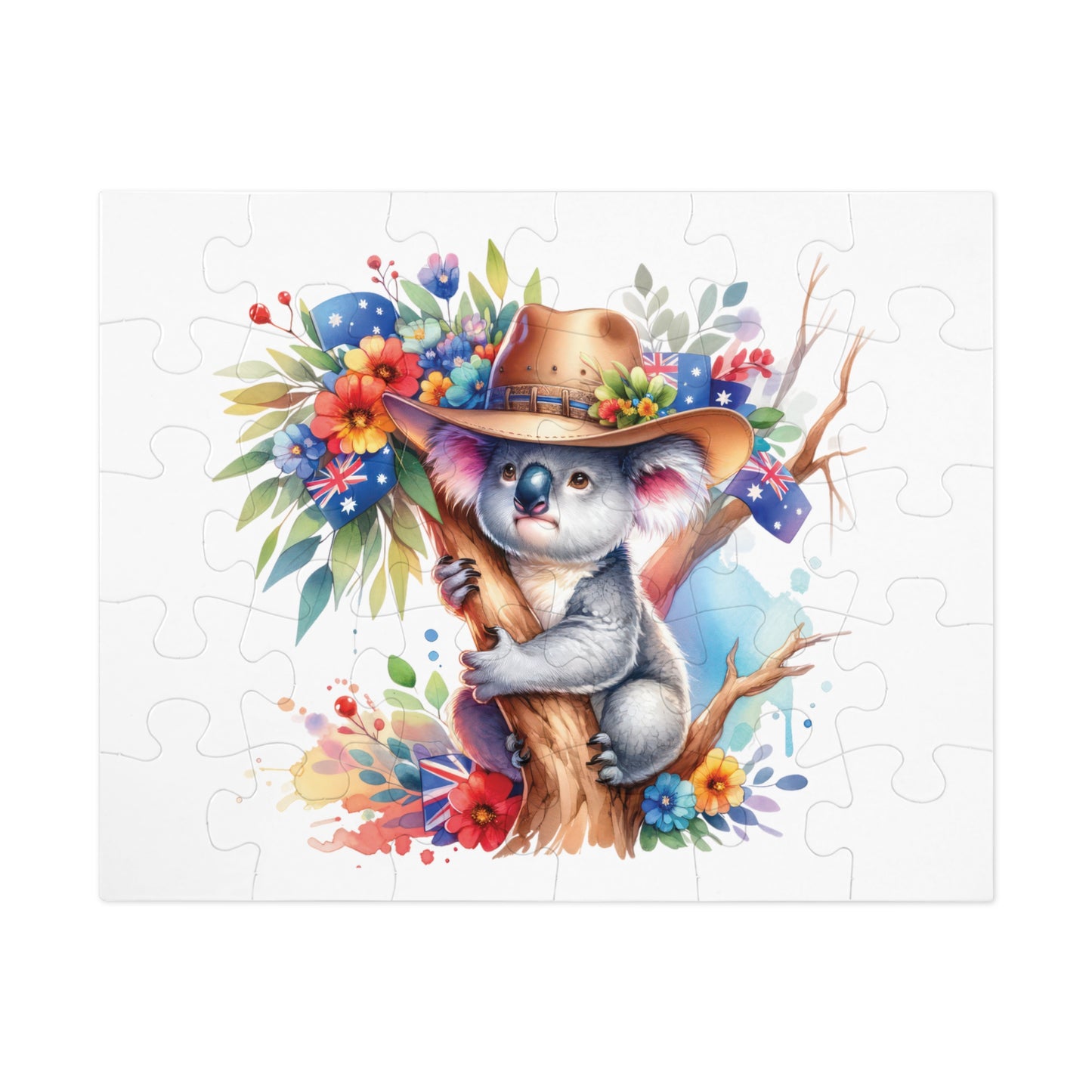 Jigsaw Puzzle in Tin, Australian Animals, Koala, Personalised/Non-Personalised, awd-1317 (30, 110, 252, 500,1000-Piece)