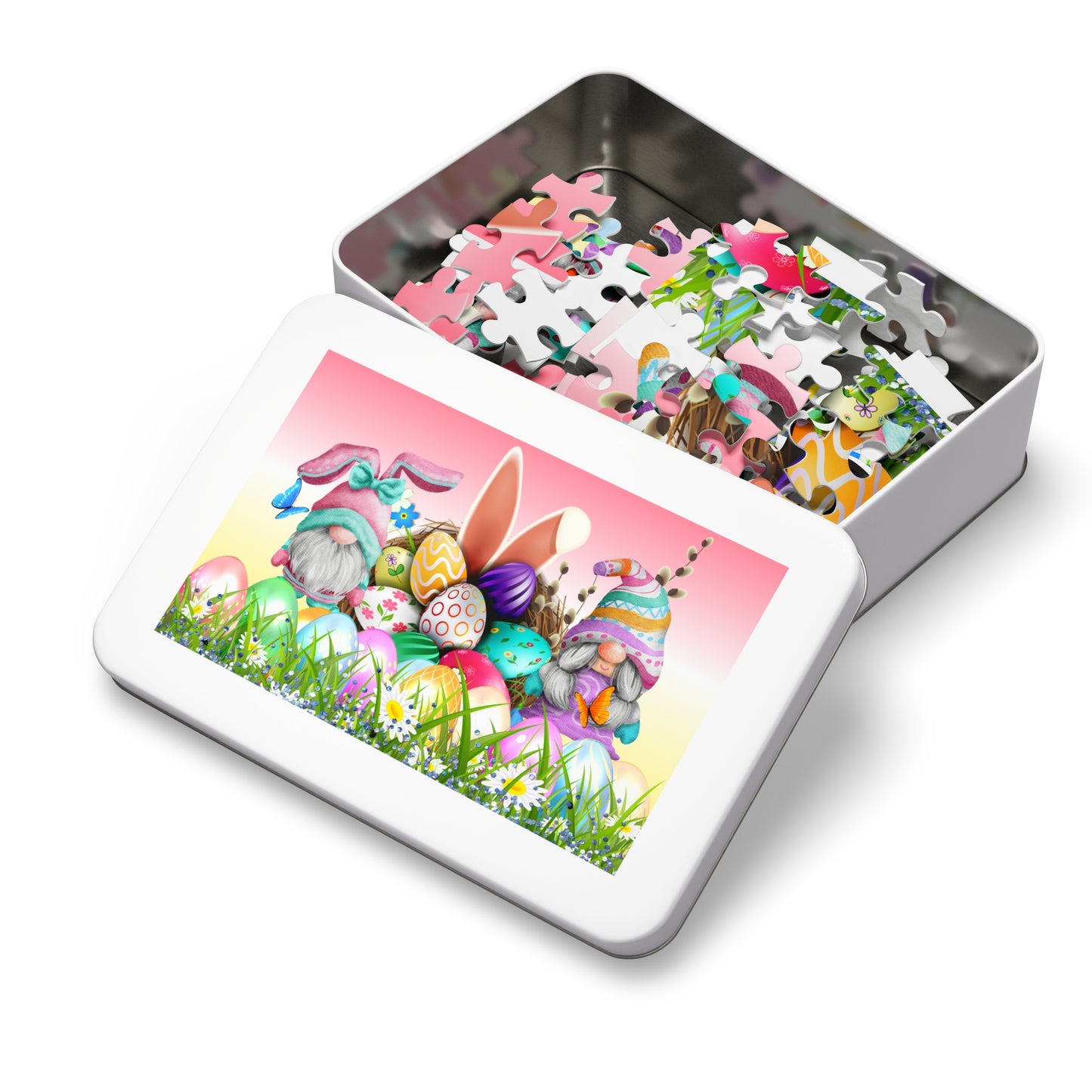 Puzzle, Easter, Gnomes, Personalised/Non-Personalised (30, 110, 252, 500,1000-Piece) awd-631