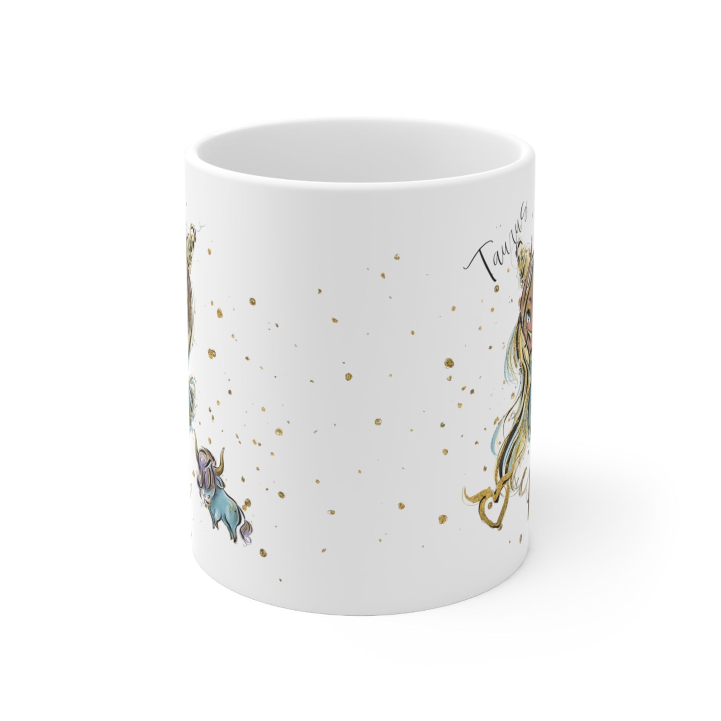 Personalised/Non Personalised Zodiac Sign, Taurus, Ceramic Mug 11oz