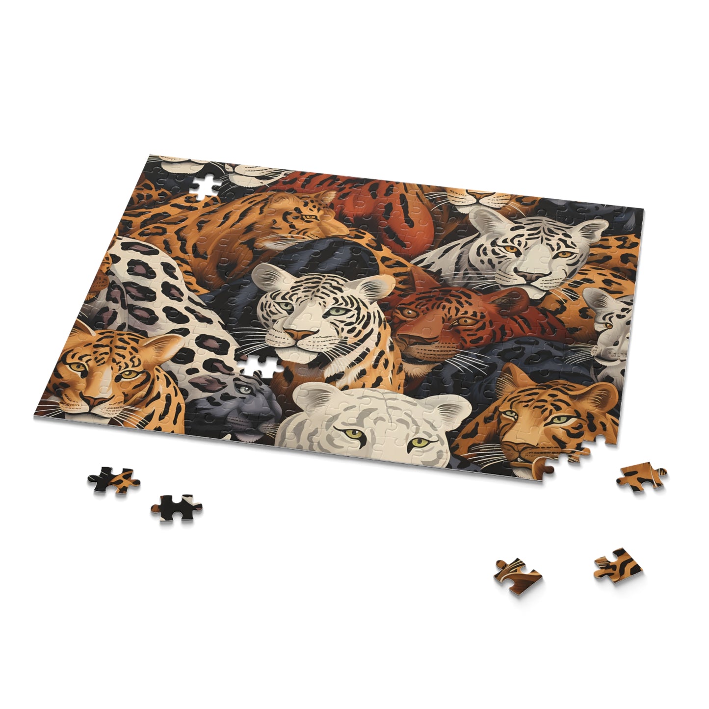 Personalised/Non-Personalised Puzzle, Leopard (120, 252, 500-Piece)