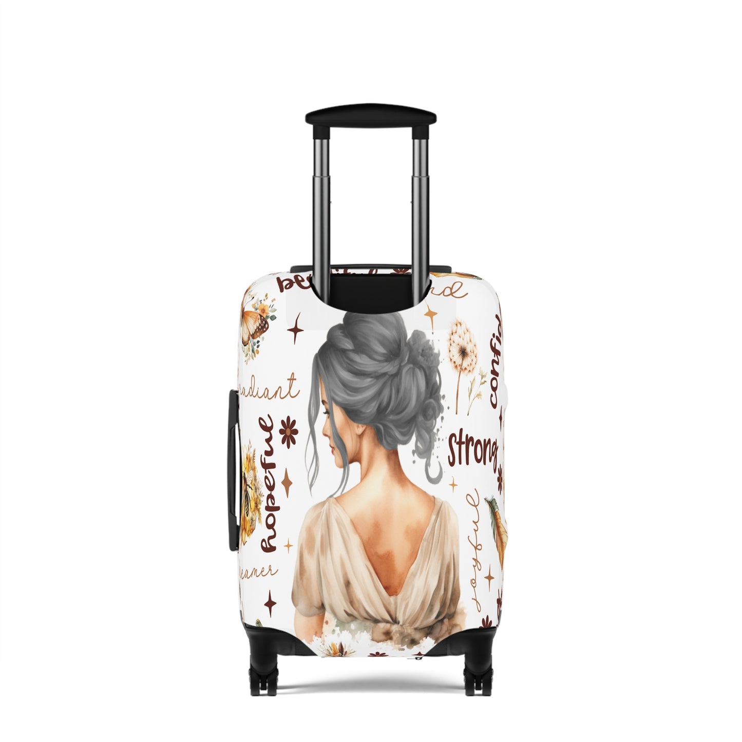 Luggage Cover, Affirmations, Grey Hair, awd-505