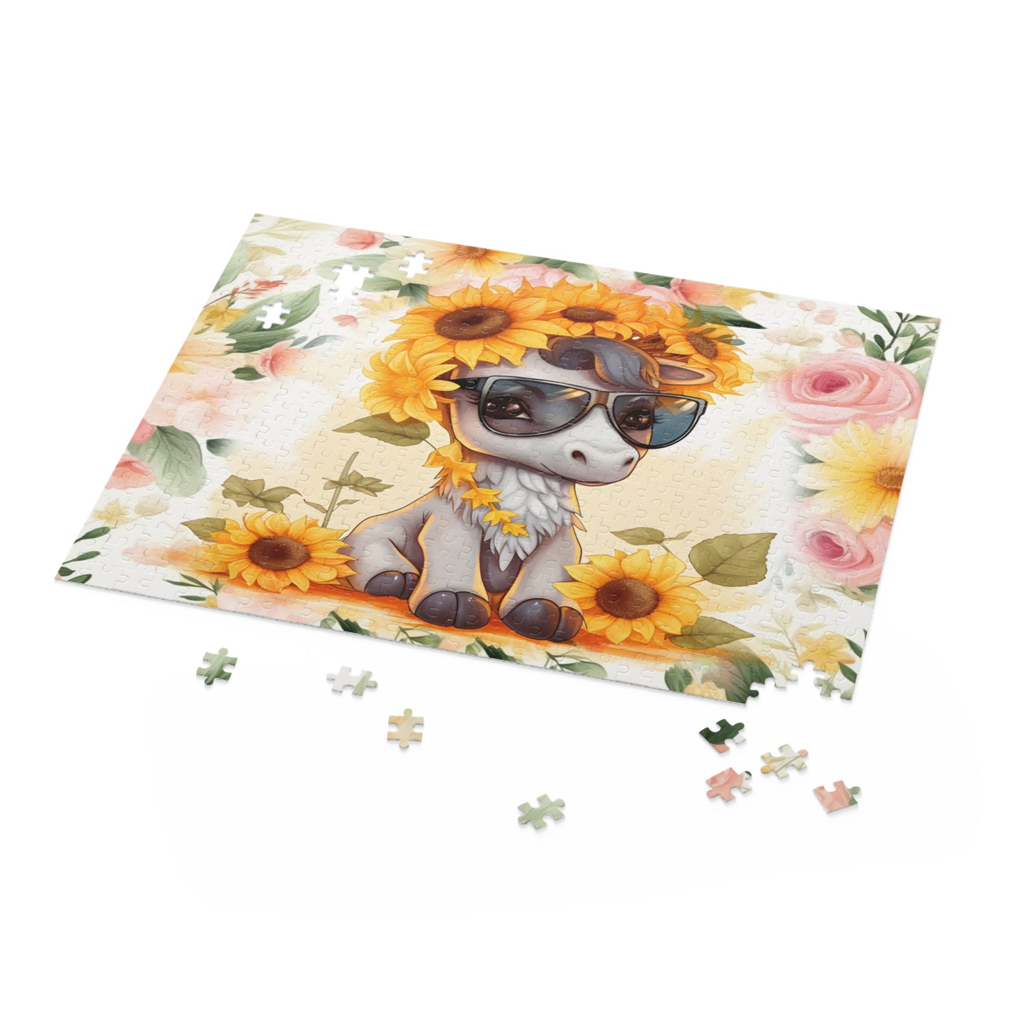 Puzzle, Donkey, Sunflowers (120, 252, 500-Piece) awd-655