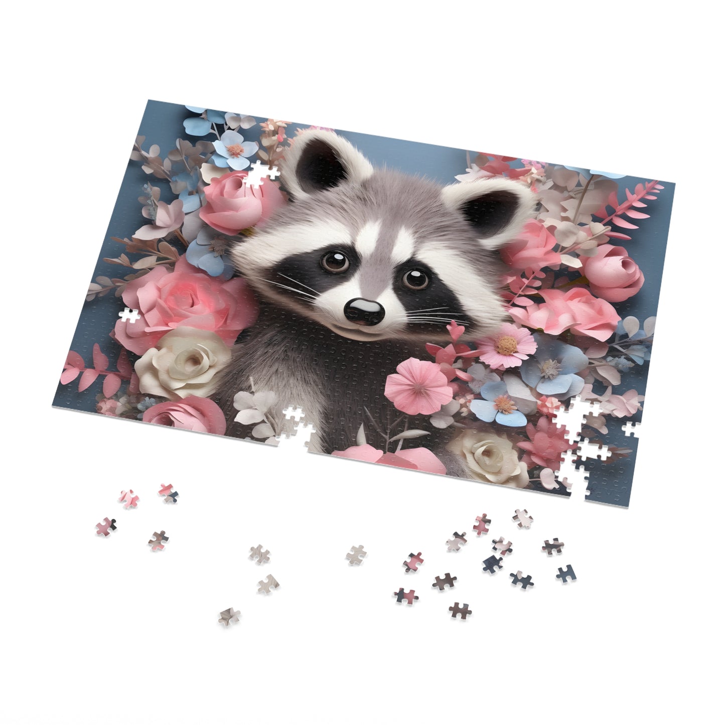 Puzzle, Racoon, Personalised/Non-Personalised (30, 110, 252, 500,1000-Piece) awd-563