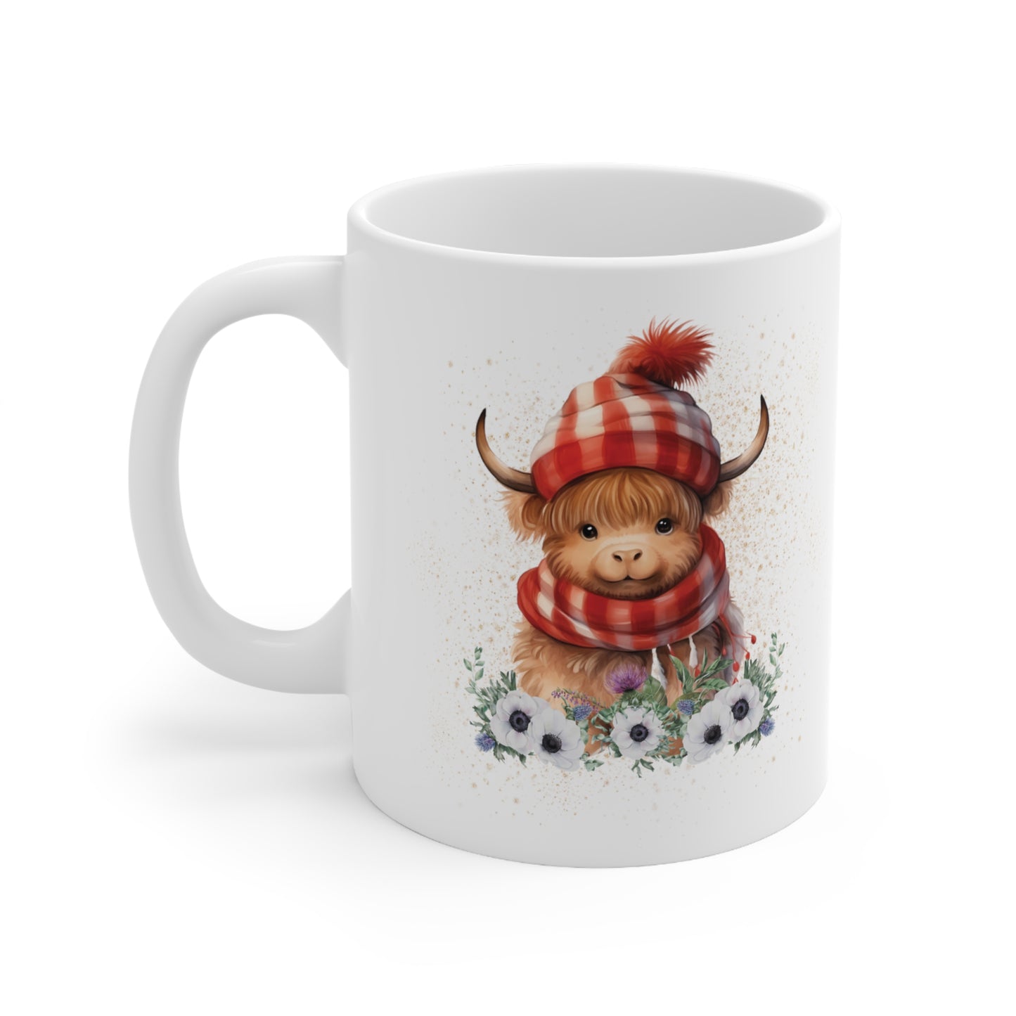 Personalised/Non Personalised Highland Cow, Ceramic Mug 11oz, Highland Cow Mug